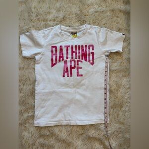 BAPE A BATHING APE Very rare T-shirts Pink camo x White Size XXS From JPN